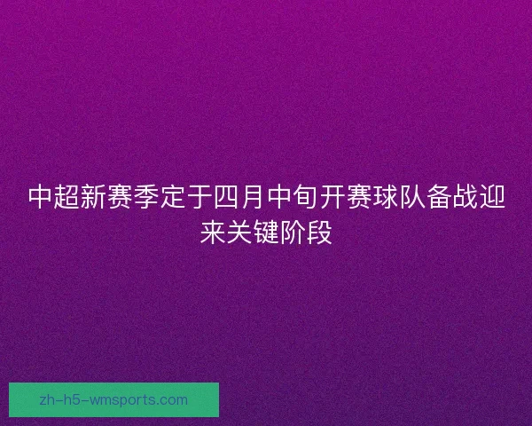中超新赛季定于四月中旬开赛球队备战迎来关键阶段