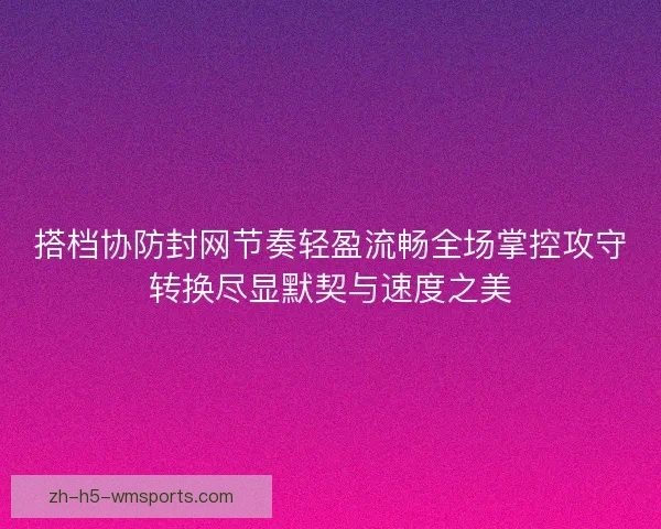 搭档协防封网节奏轻盈流畅全场掌控攻守转换尽显默契与速度之美